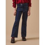 Pantalon flare fille denim denim brut