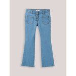 Pantalon flare fille en denim denim stone