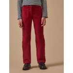 Pantalon flare en velours cerise
