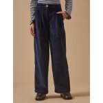 Pantalon flare en velours marine