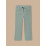 Pantalon flare en velours vert pastel