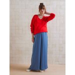 Pantalon fluide et large de grossesse bleu jean