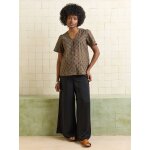 Pantalon fluide et large de grossesse noir