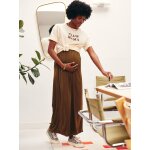 Pantalon fluide et large de grossesse olive