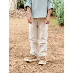 Pantalon gar�on coton / lin l�ger beige chin�