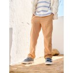 Pantalon gar�on coton / lin l�ger noisette