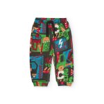 Pantalon pour gar�on avec imprim� int�gral de v�hicules bleu