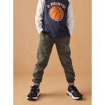 Pantalon garon jogging sport en molleton lichen