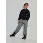 Pantalon gar�on en maille avec poches zipp�es noir