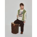 Pantalon gar�on en molleton cargo marron