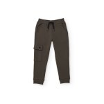 Pantalon pour gar�on en molleton avec poche cargo et taille �lastique marron