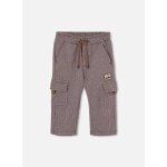 Pantalon gar�on avec poches cargo marron