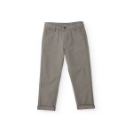 Pantalon pour garçon avec poches et revers au bas gris Pantalon pour garçon avec poches et revers au bas gris