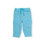 Pantalon gar�on avec taille �lastiqu�e et cordon ajustable bleu