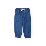 Pantalon pour gar�on en toile avec denim l�ger bleu