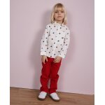 Pantalon gar�on en toile avec poches d�coratives rouge
