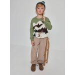 Pantalon gar�on velours c�tel� avec cordon marron