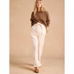 Pantalon de grossesse large mati�re l�g�re avec lin beige