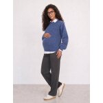 Pantalon de grossesse maille bandeau gris