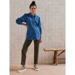 Pantalon de grossesse en maille milano coupe droite kaki