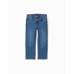 Pantalon en jean � coupe droite bleu