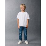 Pantalon en jean slim avec cordon de serrage bleu fonc�