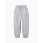 Pantalon de jogging ajust� en molleton avec poches et imprim� zy gris clair