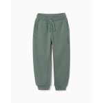 Pantalon de jogging ajust� en molleton avec poches et imprim� zy vert fonc�
