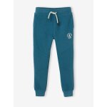 Pantalon jogging athletic garon en molleton bleu canard