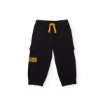 Pantalon de jogging b�b� gar�on en molleton avec poches lat�rales noir