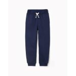 Pantalon de jogging en coton bleu fonc�
