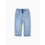 Pantalon de jogging en jean avec cordon bleu clair