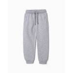 Pantalon de jogging en molleton avec cordon de serrage et poches gris clair