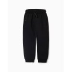 Pantalon de jogging en molleton avec cordon de serrage et poches noir