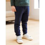 Pantalon jogging en molleton doubl sherpa garon marine