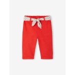 Pantalon large bb avec ceinture  nouer rouge