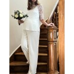 Pantalon large en crpe collection mariage envie de fraise cru