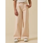 Pantalon large en denim couleur nude