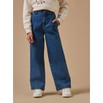 Pantalon large en denim fille denim bleu