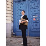 Pantalon large esprit tailleur grossesse envie de fraise noir