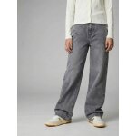 Pantalon large fille denim denim gris