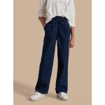 Pantalon large fille denim light denim brut