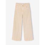 Pantalon large fille vanille