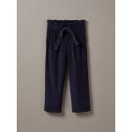 Pantalon large fille en velours marine