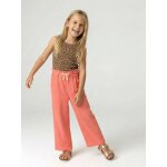 Pantalon large gaze de coton rose