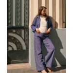 Pantalon large de maternit kate bleu