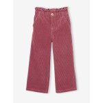 Pantalon large en velours ctel style paperbag fille mauve