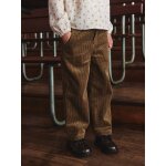 Pantalon large en velours ctel style paperbag fille olive