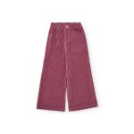 Pantalon large en velours pour fille fuchsia