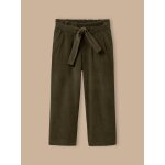 Pantalon large en velours kaki